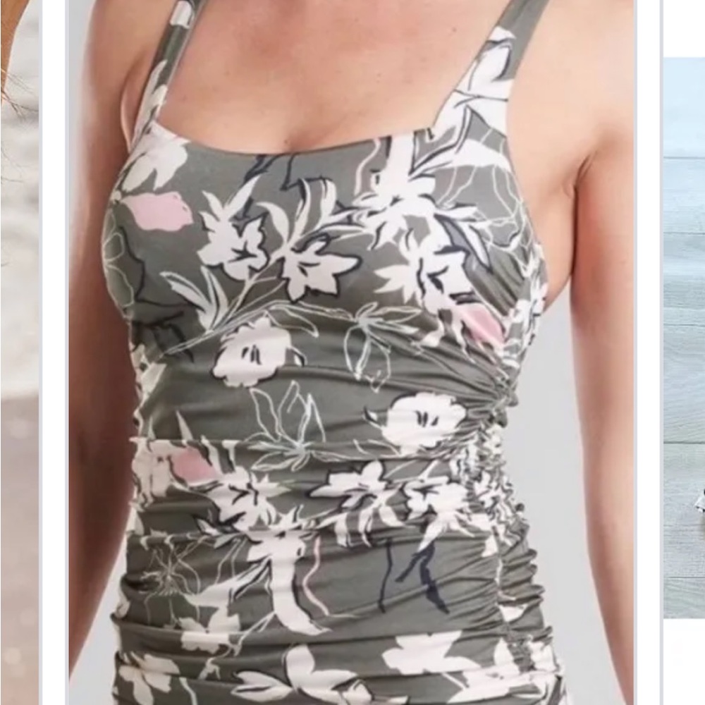 NWT Athleta Aqualuxe Wildflower Swim Tank & Bottoms / Sizes 34 B/C / Medium